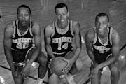 Don Yates (left), Louis Hudson (center) and Archie Clark were Gophers sophomores during the 1963-64 season.