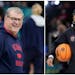 UConn’s Geno Auriemma and South Carolina’s Dawn Staley ran practices for their teams at Target Center on Saturday.