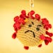 A coronavirus made from a pin cushion decorated the entrance of the intensive care unit at Regions Hospital in St. Paul.