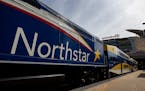A passenger boarded a Northstar train at Target Field station in August 2020.