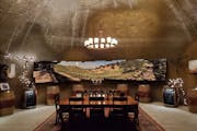 An underground tasting room in the cave winery at Porter Family Vineyards, in the Coombsville district of Napa Valley. 