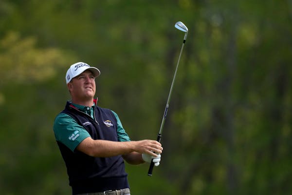 Tom Hoge of Fargo shot a second-round 74 on Friday at the Masters. 