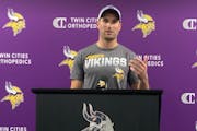 Quarterback Kirk Cousins had his first news conference Monday since signing a contract extension with the Vikings. 