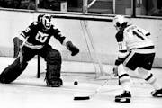 Tom McCarthy took a shot on goal during a 1980 game against Hartford.