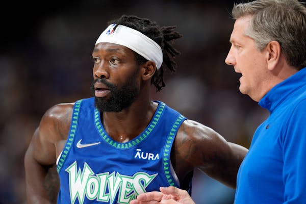 Veteran guard Patrick Beverley, left, and coach Chris Finch helped instill accountability with the Timberwolves this season.