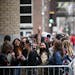 Olivia Rodrigo fans waited in line Thursday at the Armory in Minneapolis,