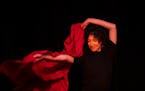 Margaret Ogas performed an interpretive dance as part of “Generic Minneapolis” in late March 25 at the Red Eye Theater’s new space in the Focus 