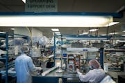 The ablation catheter manufacturing clean room at Abbott Labs in Plymouth, Minnesota. GLEN STUBBE • glen.stubbe@startribune.com Wednesday, May 12, 2