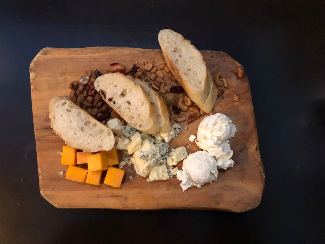 The cheese board at Barley + Vine.