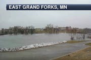 Minnesota Guard members and local officials are sandbagging vulnerable areas after flash flooding on Red Lake River on Sunday. Water levels were also 