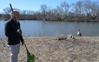 Paul Widman, director of Rochester’s Parks and Recreation Department, on Thursday, April 21, pointed out goose nests the city has treated this year 