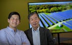 President Andy Kim and founder Dennis Kim of solar-engineering firm EVS.