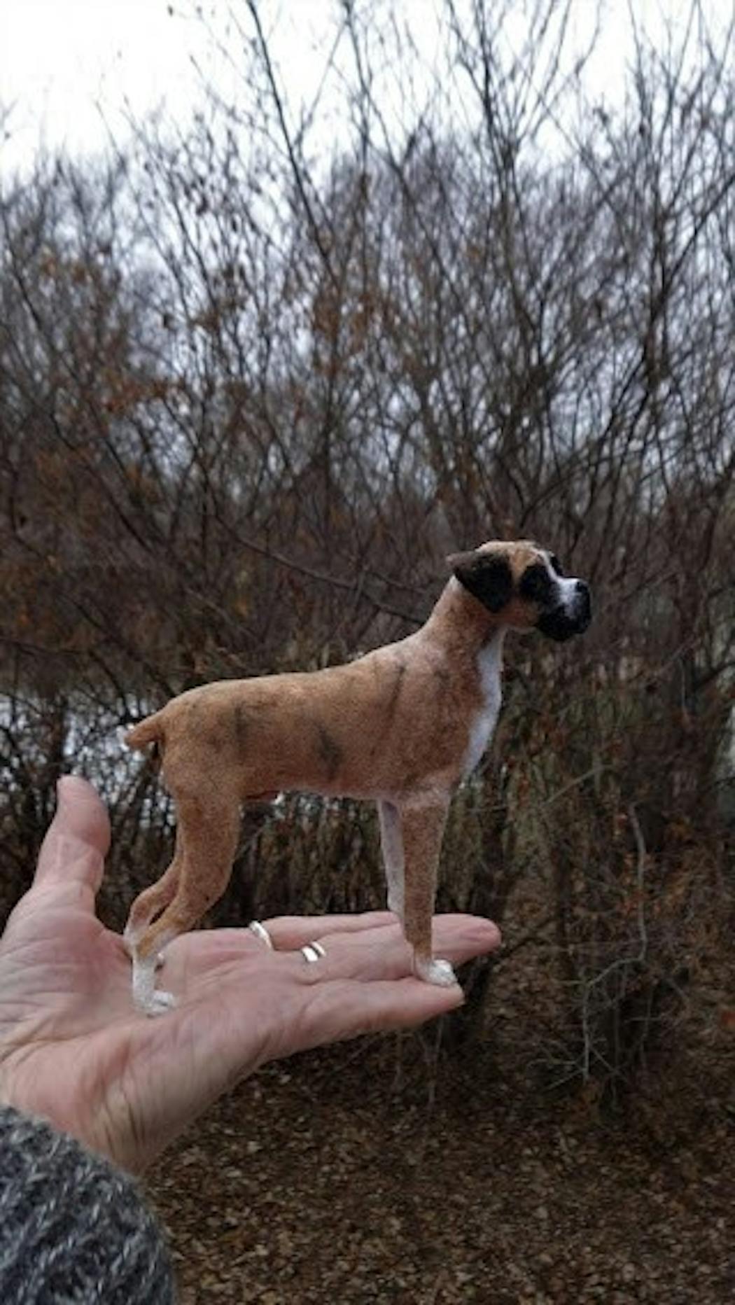 Artist Lucy Francis can make a miniature sculpture of your dog. 