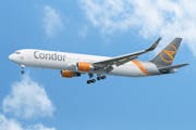 Condor’s Boeing 767-300ER will fly from Minneapolis to Frankfurt.