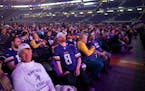 Donald Verhota reacted to the announcement that the Vikings traded their No. 12 pick for No. 32 at the team’s draft party Thursday night, April 28, 