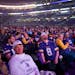Donald Verhota reacted to the announcement that the Vikings traded their No. 12 pick for No. 32 at the team’s draft party Thursday night, April 28, 