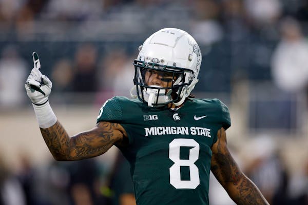 Jalen Nailor of Michigan State was one of two players drafted by the Vikings in the sixth round.