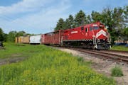 A Minnesota Commercial Railway train traversed the 6.5-mile spur rail line from White Bear Lake to a Hugo industrial park.