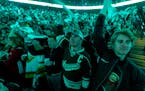 Fans stood for team introductions Tuesday in Game 2 of the NHL playoffs between the Wild and St. Louis Blues. 