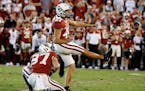 Oklahoma kicker Gabe Brkic led the nation last year with five field goals of 50 yards or more.