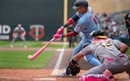 Jorge Polanco singled to drive in two runs in the third inning in the Twins’ 4-3 victory over the Athletics at Target Field on Sunday.