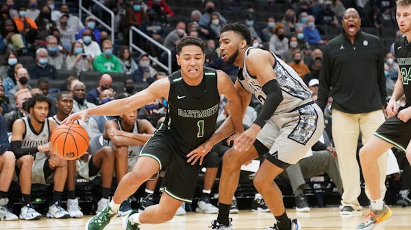 Dartmouth’s Taurus Samuels played against Georgetown this year. Samuels is the latest transfer to join the Gophers.