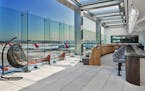 The sky deck at the new Delta One lounge at Los Angeles International Airport.