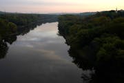 The Minnesota River, seen from Mendota Heights.