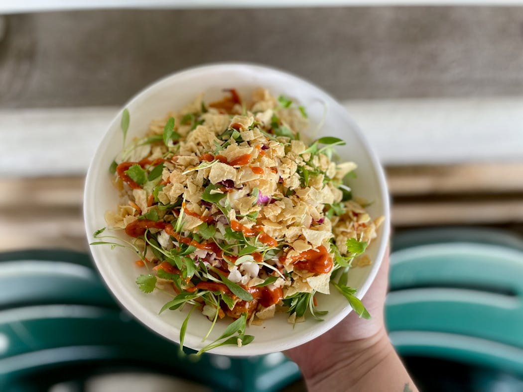 Hot Indian brings its A-game to Target Field with spice and crunch in a bowl.