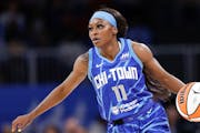 Chicago Sky guard Dana Evans is leading her team in scoring, averaging 19.5 points per game.