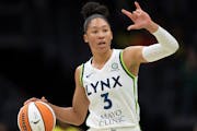 Lynx forward-guard Aerial Powers during a WNBA game against the Seattle Storm on May 6
