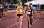 The Gophers’ Abigail Schaaffe finished first in the women’s 400 hurdles at the Big Ten Outdoor Track and Field Championships on Sunday at the Univ