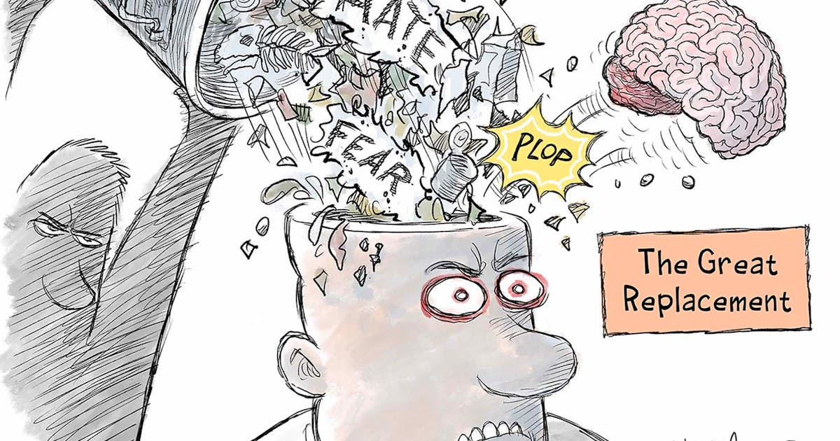 Editorial cartoon: Nick Anderson on replacement theory