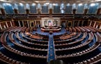 The chamber of the House of Representatives is seen at the Capitol in Washington, Feb. 28, 2022. 