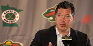 Wild General Manager Bill Guerin spoke at his season-ending news conference Tuesday at Xcel Energy Center.