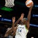 Lynx center Sylvia Fowles goes up for a shot against Seattle during a game on May 6