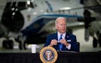 President Joe Biden attended a briefing Wednesday about the coming hurricane season, at Joint Base Andrews in Maryland.