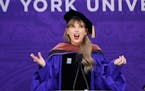 Taylor Swift delivers the commencement address to New York University graduates