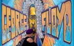 Damarra Atkins paid respects to George Floyd at a mural in George Floyd Square, on April 23, 2021, in Minneapolis.
