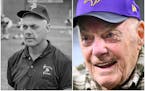 Bud Grant in 1967 and in 2022.