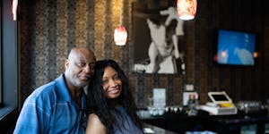 Papa Legba Lounge owners Greg and Dolly Agnew photographed in their St. Paul bar.