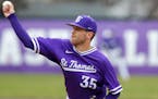 St. Thomas’ Jack Blesch pitched during a baseball game against Northern Colorado on April 24 in St. Paul.