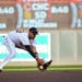 Royce Lewis, playing shortstop for the Twins, made his first start in the Minor Leagues at third base Friday night for the St. Paul Saints. 