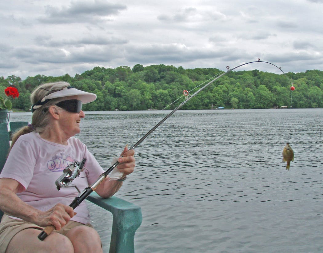 The late “Sunny’’ Netko, though legally blind in her last years, loved fishing for crappies and bluegills.
