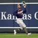 Twins center fielder Byron Buxton caught a ball Friday night in Kansas City. He sat Sunday — the only Twins position player who didn’t get in the 