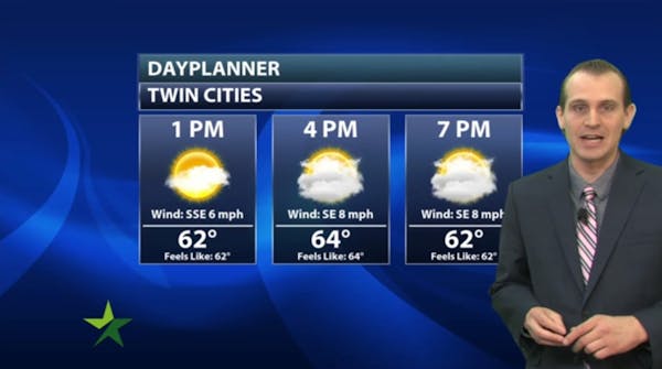 Afternoon forecast: Cool, clouding up, high 64