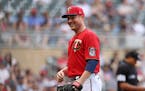 Minnesota Twins pitcher Joe Smith smiles during a game on May 15.