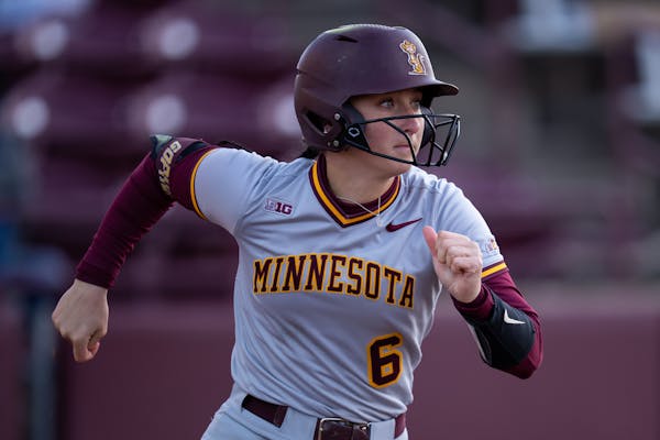 Chloe Evans batted .318 for the Gophers this year with 11 home runs and a team-high 46 RBI.