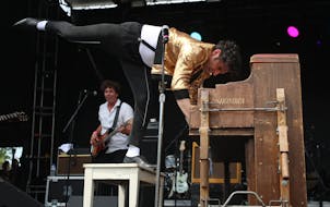 Low Cut Connie singer Adam Weiner, seen here kicking it at Rock the Garden in 2018, canceled at the State Fair last year out of COVID safety.