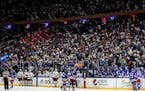 The New York Rangers and their fans celebrated after center Mika Zibanejad (93) scored in the second period.